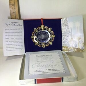 Christmas ornament White House 2002 Crystal